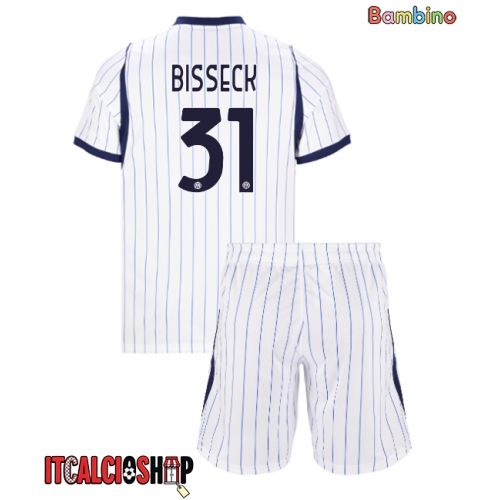 Inter Milan Yann Bisseck #31 Seconda Maglia Bambino 2026-27 Manica Corta (+ Pantaloni corti)